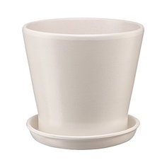 Керамический горшок "Флора" с подставкой, 1,8 л., Д163 Ш163 В150, бежевый Engard