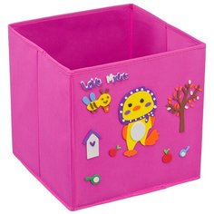 Кофр с аппликацией "Утенок", Д300 Ш300 В300, розовый Handy Home