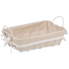 Корзина стеллажная прямоугольная с ручками "Решетка", Д280 Ш180 В90, белый Handy Home