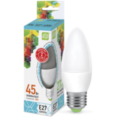 Лампа светодиодная LED-свеча-standard 5Вт 160-260В Е27 4000К 450Лм ASD 4690612003917 (упаковка 10 шт)