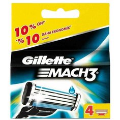 Сменные кассеты Gillette Mach3 4шт.