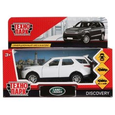 Модель машинки Технопарк Land Rover Discovery, цвет белый, открываются двери и багажник