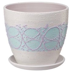 Горшок ENGARD с поддоном BH-73-1 14.5 х 13 см узоры