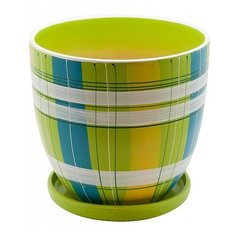 Горшок ENGARD с поддоном BH-07-3, 21х21х20 см зелeный