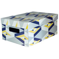 Handy Home Коробка Graphic Color 30х20х13 см серый/синий/желтый