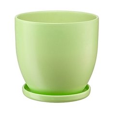 Горшок ENGARD с поддоном Бутон 21.3 x 20 см салатовый