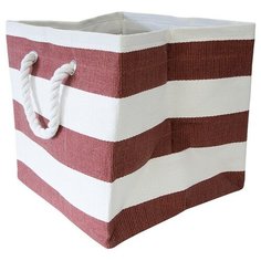 Handy Home Короб для хранения Полосатый стиль 31х31х31 см белый/красный