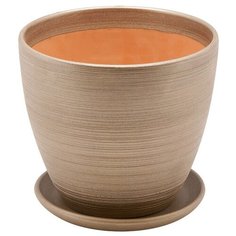 Горшок ENGARD с поддоном BH-06-1 14.5 х 13 см бронзовый