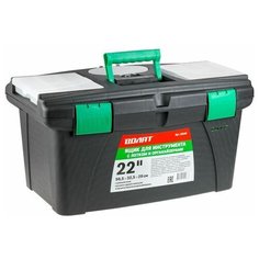 Ящик для инструмента пластмасс. 56,5x32,5x29 см (22") с лотком и органайз. 20238 ВОЛАТ