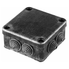 Коробка распаячная ОП 95х95х45мм, серебро, 7 мембр. вх. IP44 ЮПИТЕР (КЭМ 5-10-7) (JP7113-26)