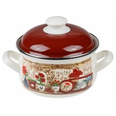 Кастрюля стальная эмалированная, 2.8 л, серия Антик, PERFECTO LINEA (подходит для всех типов плит, включая индукцию) (50-352128)