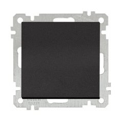 Выключатель 1-клав. двухполюсный (скрытый, без рамки, пруж. зажим) черный, DARIA, MUTLUSAN (10 A, 250 V, IP 20) (2100 405 0184)