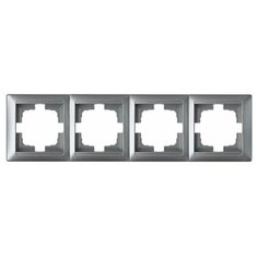 Рамка 4-местная серебро, Стиль, Bylectrica (ЮЛИГ.735212.217сер) (BYLECTRICA)
