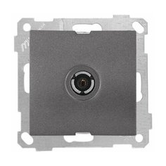 Розетка телевиз. 1-ая (скрытая, без рамки, с/з, 11dB, переходная) дымчатая, DARIA, MUTLUSAN (2100 170 0195)