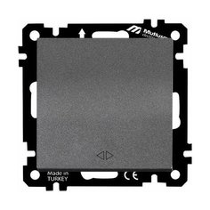 Выключатель промежуточный многопозиционный (скрытый, без рамки, пруж. зажим) дымчатый, DARIA, MUTLUS (10 A, 250 V, IP 20) (2100 408 0195) (MUTLUSAN)