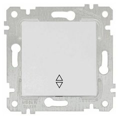Выключатель проходной 1-клав. (скрытый, без рамки, пруж. зажим) белый, RITA, MUTLUSAN (10 A, 250 V, IP 20) (2200 403 0101)