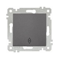 Выключатель проходной 1-клав. (скрытый, без рамки, винт. зажим) дымчатый,, RITA, MUTLUSAN (10 A, 250 V, IP 20) (2200 403 0295)