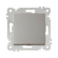 Выключатель 1-клав. (скрытый, без рамки, пруж. зажим) титан, RITA, MUTLUSAN (10 A, 250 V, IP 20) (2200 401 0183)