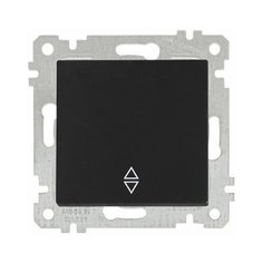 Выключатель проходной 1-клав. (скрытый, без рамки, винт. зажим) черный, RITA, MUTLUSAN (10 A, 250 V, IP 20) (2200 403 0284)