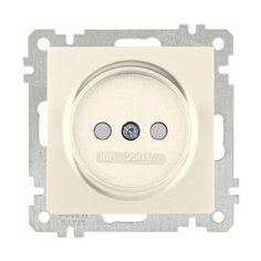 Розетка 1-ая (скрытая, без рамки, б/з, шторки) кремовая, DARIA, MUTLUSAN (16 A, 250 V, IP 20) (2100 606 0202)