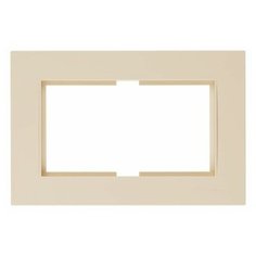 Рамка для 2-ой розетки кремовая, RITA, MUTLUSAN (для розетки 2-ой арт.2200 201 ХХХХ, 2200 202 ХХХХ, 2200 203 ХХХХ (ХХХХ- цвет)) (2220 820 1202)