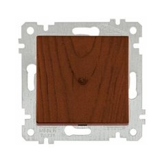 Выключатель 1-клав. (скрытый, без рамки, винт. зажим) орех, RITA, MUTLUSAN (10 A, 250 V, IP 20) (2200 401 0257)