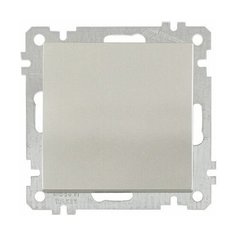 Выключатель 1-клав. (скрытый, без рамки, пруж. зажим) титан, DARIA, MUTLUSAN (10 A, 250 V, IP 20) (2100 401 0183)