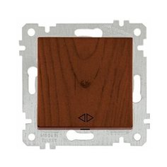 Выключатель промежуточный многопозиционный (скрытый, без рамки, пруж. зажим) орех, RITA, MUTLUSAN (10 A, 250 V, IP 20 перекрестный (промежуточный)) (