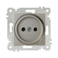 Розетка 1-ая (скрытая, без рамки, б/з) титан, RITA, MUTLUSAN (16 A, 250 V, IP 20) (2200 601 0283)