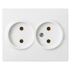 Розетка 2-ая (скрытая, б/з) белая, Мастер, BYLECTRICA (без рамки) (РС16-0041Р)