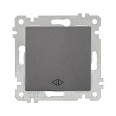 Выключатель промежуточный многопозиционный (скрытый, без рамки, пруж. зажим) дымчатый, RITA, MUTLUSA (10 A, 250 V, IP 20 перекрестный (промежуточный Mutlusan