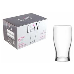 Набор стаканов для пива, 6 шт., 380 мл, серия Belek, LAV (LV-BLK374F)