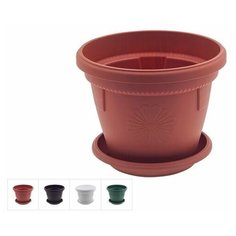 Кашпо с поддоном Gerber (Гербера) d-45 cм, DRINA (цвета в ассортименте) (10188)