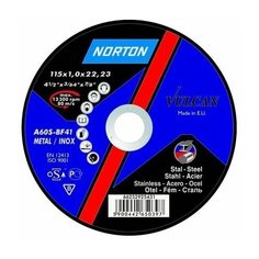 Круг отрезной 180х2.0x22.2 мм для металла Vulcan NORTON (66252925440)