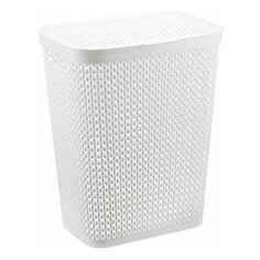 Корзина для белья ПИРУЛА 35л (белый) (М2614) (IDEA)