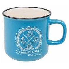 Кружка керамическая, 450 мл, серия Морской волк, васильковая, PERFECTO LINEA (Супер цена!) (30-145127)