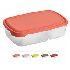 Контейнер пласт. прямоуг. 0.5 л + 0.3 л, с крышкой, Stilo, DRINA (210x135x50 мм, цвета в ассортименте) (10543)