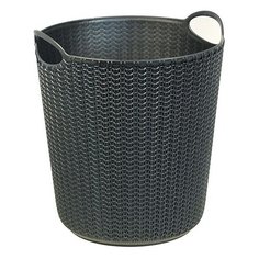 Корзина для бумаг ВЯЗАНИЕ 10л (черный) (М2499) (IDEA)