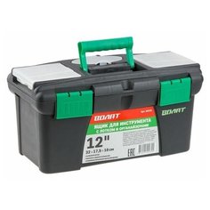 Ящик для инструмента пластмасс. 32х17,5х16 см (12") с лотком и органайз.20235 ВОЛАТ