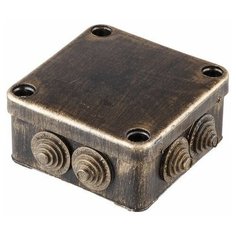 Коробка распаячная ОП 95х95х45мм, бронза, 7 мембр. вх. IP44 ЮПИТЕР (КЭМ 5-10-7) (JP7113-25)