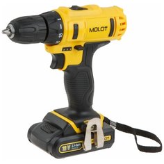 Аккумуляторная дрель-шуруповерт Molot MBD 1815 DLi Li-Ion 1.5 А·ч 18 В х2 кейс МОЛОТ