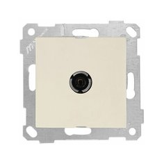 Розетка телевиз. 1-ая (скрытая, без рамки, с/з, 11dB, переходная) кремовая, RITA, MUTLUSAN (2200 170 0102)