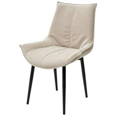 Стул Осло Vivaldi (2 штуки) / Светло-бежевый, велюр, черный металлический каркас / стул М-Сити для кухни, для гостиной / #V02 / M-City