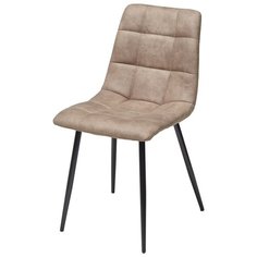 Стул CHILLI (1 шт.) / серо-коричневый, ткань микрофибра, черный металлический каркас / М-Сити для кухни, для гостиной / PK-01 / M-City