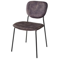 Стул CONVERS (4 штуки) / Античный серый, велюр, черный металлический каркас / М-Сити для кухни, для гостиной / M-City