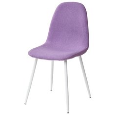 Стул CASSIOPEIA (4 штуки) / Сиреневый, ткань, белый металлический каркас / М-Сити для кухни, для гостиной / G064-16 / M-City