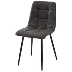 Стул CHILLI (1 шт.) / антрацит, экокожа, PU, черный металлический каркас / М-Сити для кухни, для гостиной / RU-08 / M-City