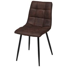 Стул CHILLI (4 штуки) / коричневый, ткань микрофибра, черный металлический каркас / М-Сити для кухни, для гостиной / PK-03 / M-City