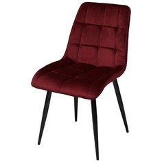 Стул CHIC (1 шт.) / Бургунди, велюр, черный металлический каркас / М-Сити для кухни, для гостиной / G062-36 / M-City