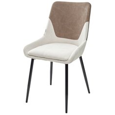 Стул BETA (4 штуки) / бежевый, ткань, черный металлический каркас / М-Сити для кухни, для гостиной / UF860-01B / RU-11 / M-City